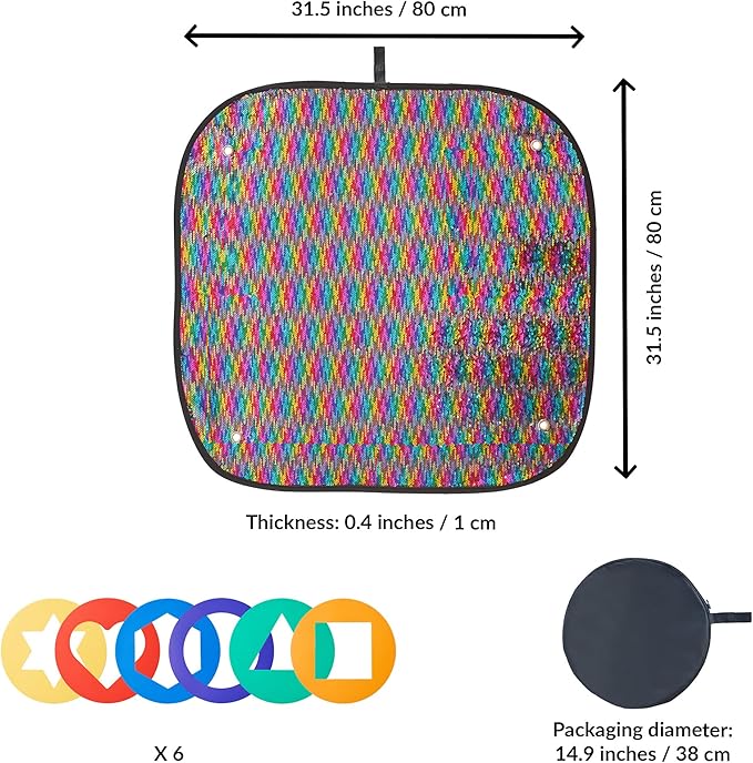Sensory wall or mat for calm space