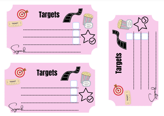 Goal Target Setting Ticket Download