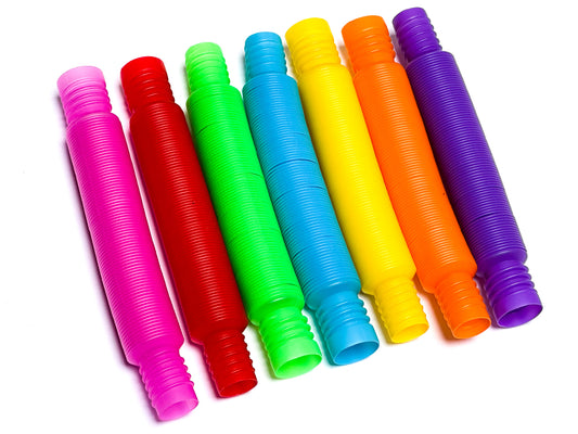 Sensory stretchy straw tube