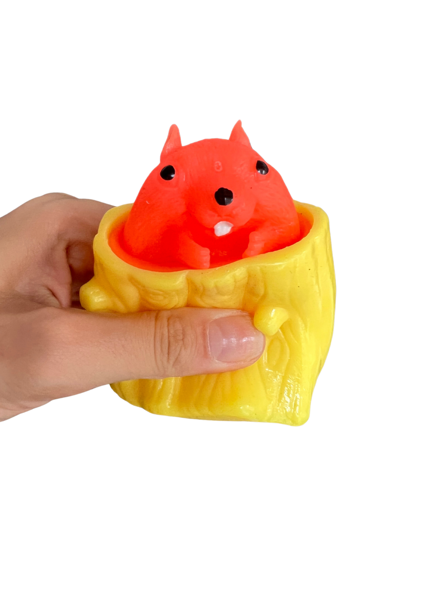 Novelty squirrel squeezer sensory tool